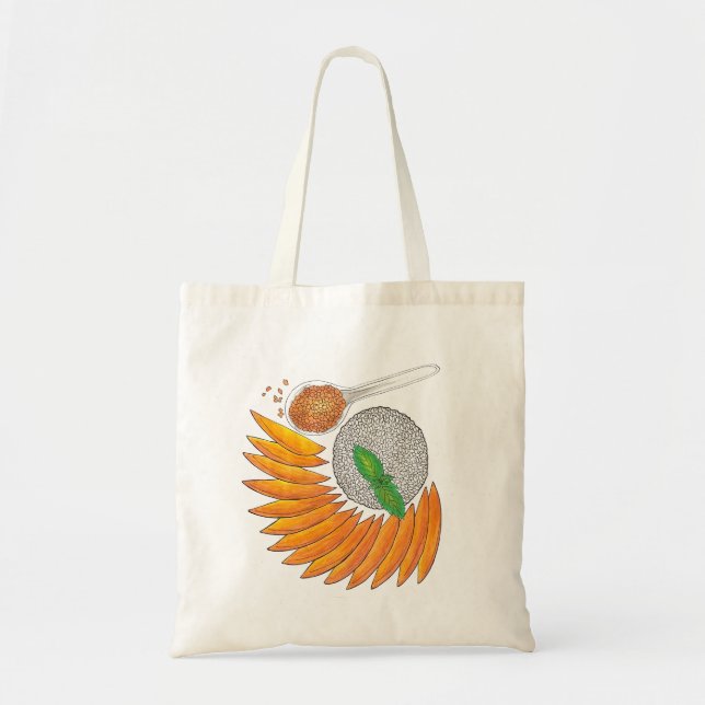 Bolso De Tela Mango Sticky Rice Dessert Cocina tailandesa (Frente)