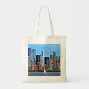 Bolso De Tela Manhattan NY - Barco de vela por Manhattan Skyline
