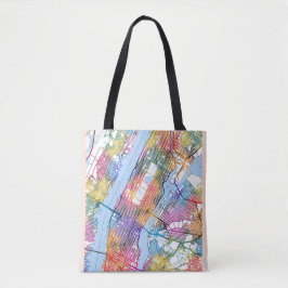 Bolso De Tela Manhattan USA City Map