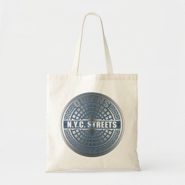 Bolso De Tela Manhole Covers Queens (Frente)