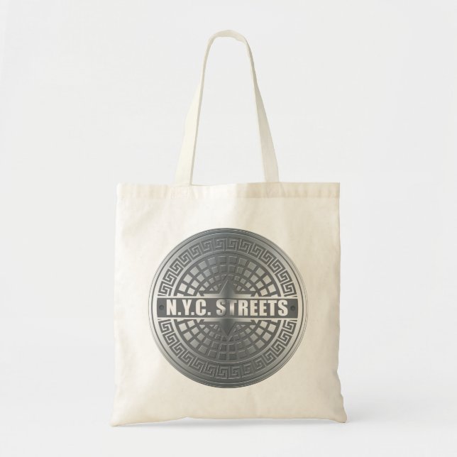 Bolso De Tela Manhole NYC (Frente)