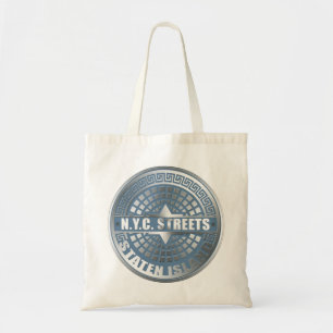 Bolso De Tela Manhole Staten Island Blue