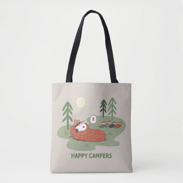 Bolso De Tela Maní | Camperas para dormir Snoopy & Woodstock (Anverso)