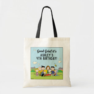 Bolso De Tela Maní   Cumpleaños de Charlie Brown y Gang