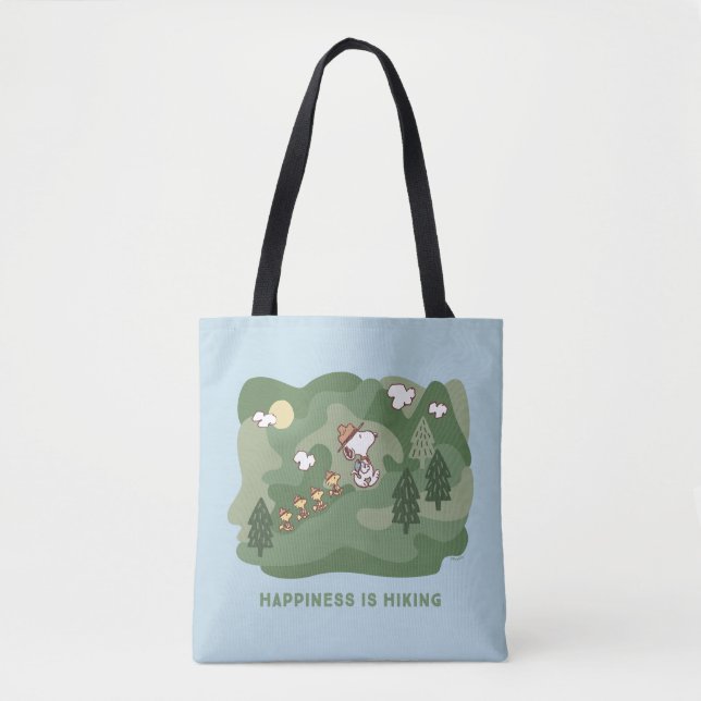 Bolso De Tela Maní | La felicidad de Snoopy y Woodstock está en  (Anverso)