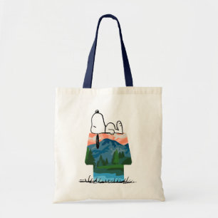Bolso De Tela Maní   Snoopy Dog Sunset View