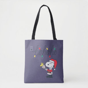 Bolso De Tela Maní   Snoopy & Woodstock Ho Ho