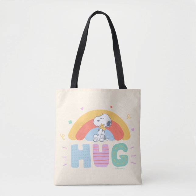 Bolso De Tela Maní | Snoopy & Woodstock Hug (Anverso)