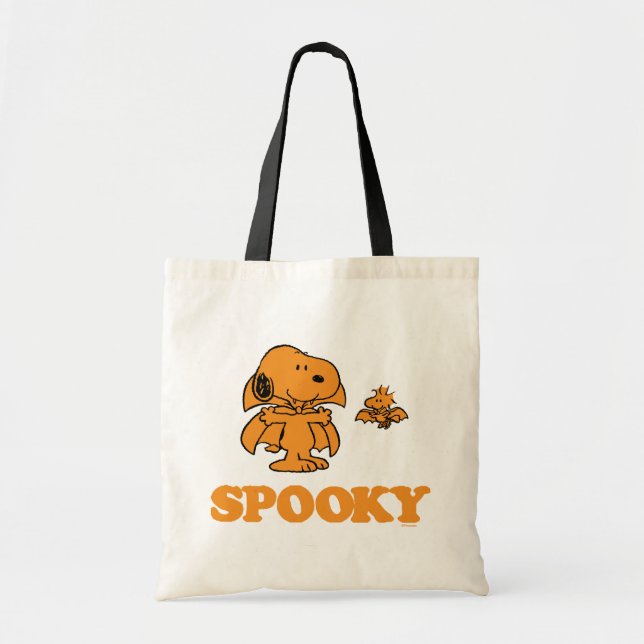 Bolso De Tela Maní | Snoopy & Woodstock Spooky (Frente)