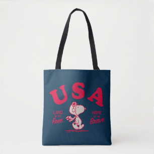 Bolso De Tela Maní   Tierra libre de Snoopy USA