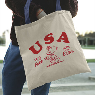 Bolso De Tela Maní   Tierra libre de Snoopy USA