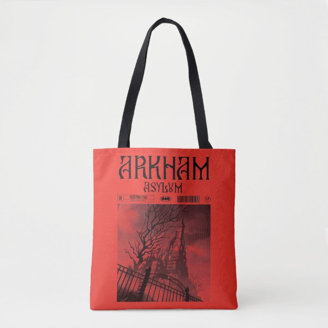 Bolso De Tela Manicomio Arkham: Restringido (Anverso)