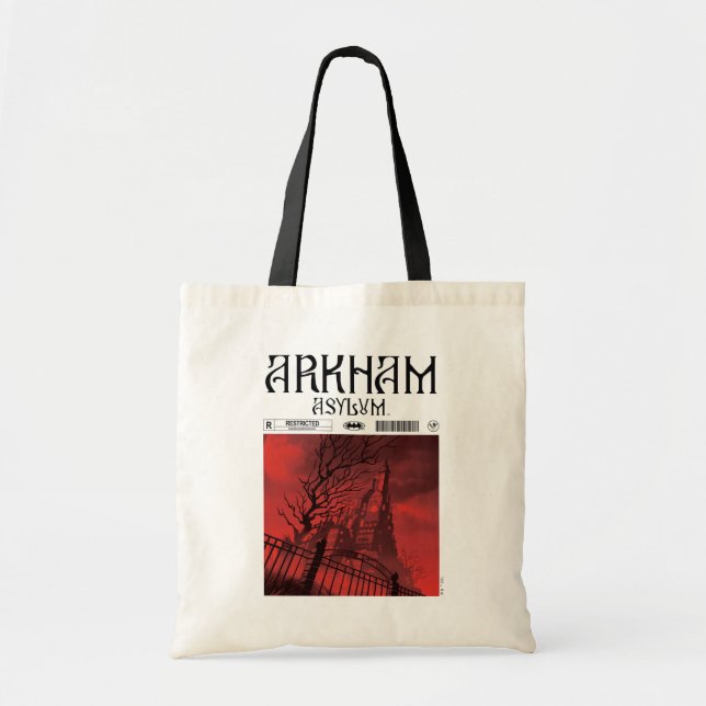 Bolso De Tela Manicomio Arkham: Restringido (Frente)