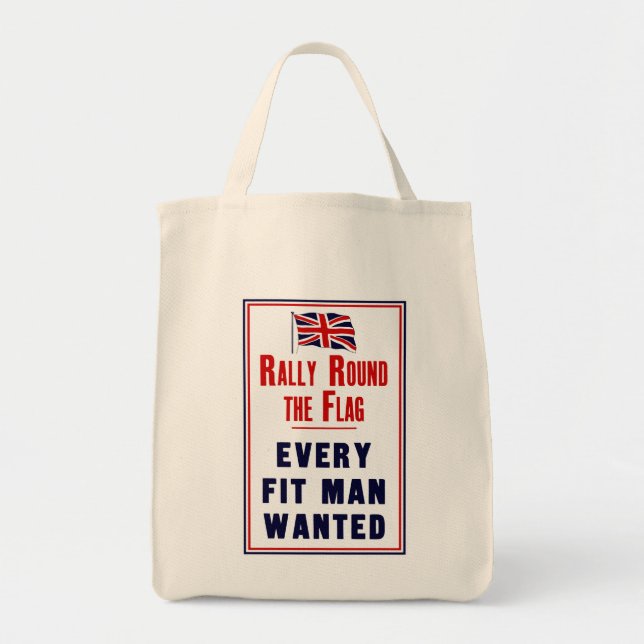Bolso De Tela Manifestación alrededor de la bandera ~ Todo hombr (Frente)