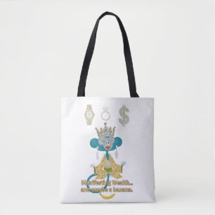 Bolso De Tela Manifestando la riqueza del mono arte zen