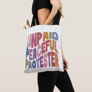 Bolso De Tela Manifestante Pacifista No Remunerado, Justicia Soc