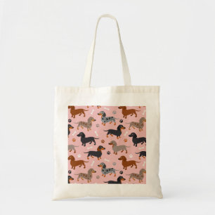 Bolso De Tela Manitas y huesos rosados