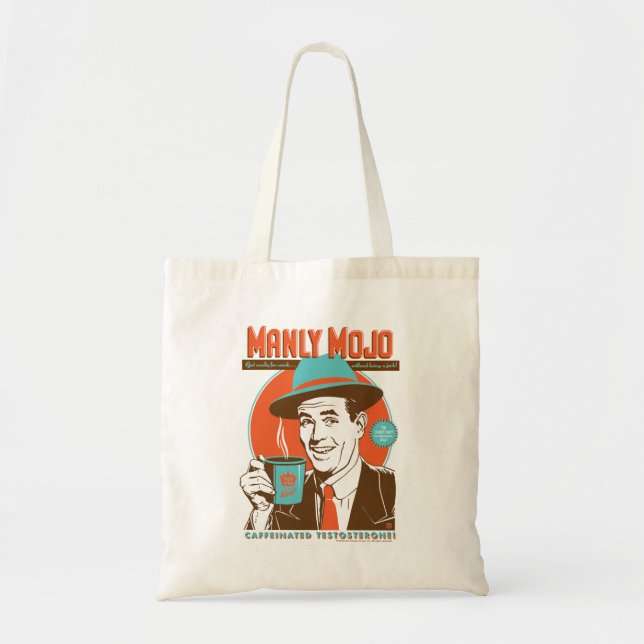 Bolso De Tela Manly Mojo Café (Frente)