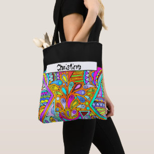 Bolso De Tela Mano dibujada por EDDArt - Blah Blah 1
