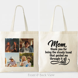 Bolso De Tela Mano Firme De Mamá Me Guió Pincel Script 4 Foto