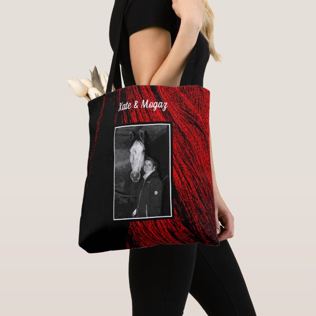 Bolso De Tela Mano Roja Resumen Foto Tote Bag (Detalle)