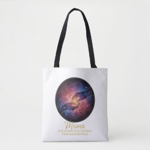 Bolso De Tela Manos de Mamá Celestial Galaxia Universo