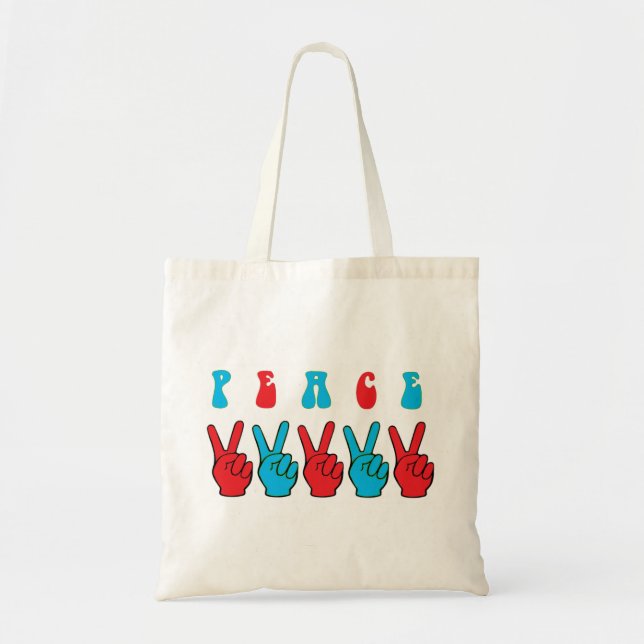 Bolso De Tela Manos de paz (Frente)