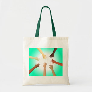 Bolso De Tela Manos diversas