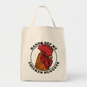 Bolso De Tela Manos fuera de mis pepitas de pollo