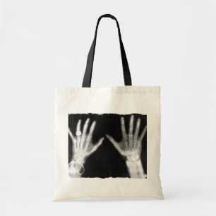 Bolso De Tela Manos y joyería esqueléticas - B&W de la