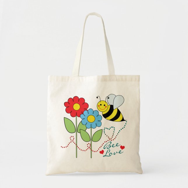 Bolso De Tela Manosee la abeja con amor de la abeja de las (Frente)