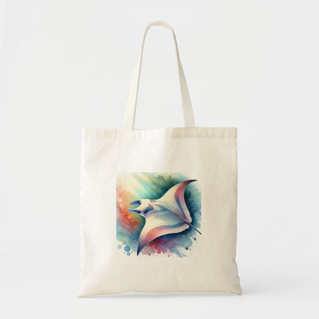 Bolso De Tela Manta Ray 031024AREF134 - Watercolor (Frente)