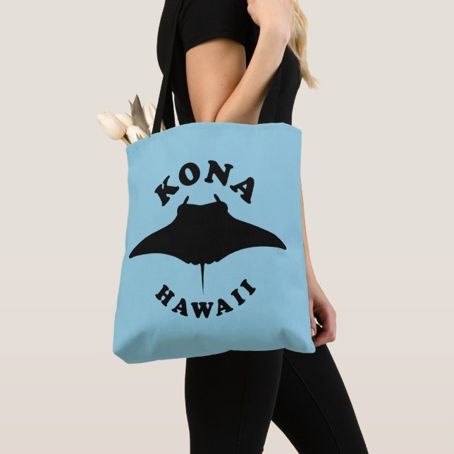 Bolso De Tela Manta Ray buceando en Kona, Hawaii (Detalle)