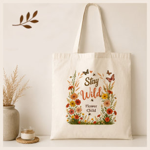 Bolso De Tela Mantén Flor Silvestre Niño Boho Floral Lona