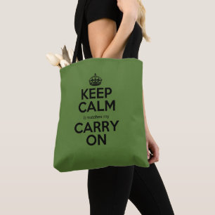 Bolso De Tela Mantén la calma, coincide con mi bollo verde