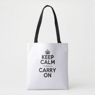 Bolso De Tela Mantén la calma, coincide con mi equipaje divertid