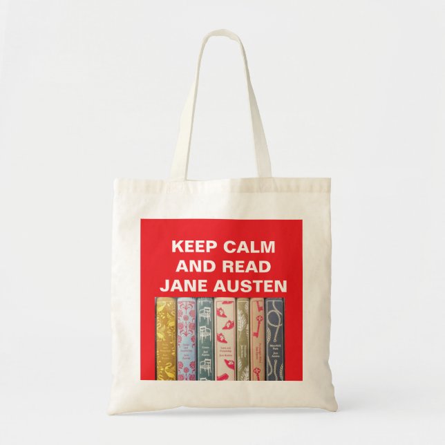 Bolso De Tela Mantén la calma, lee a Jane Austen (Frente)