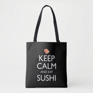 Bolso De Tela Mantén la Calma y Come Sushi