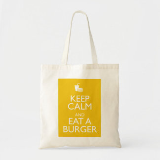 BOLSO DE TELA MANTÉN LA CALMA Y COME UNA HAMBURGUESA