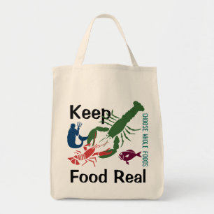 Bolso De Tela Mantén la Comida Real