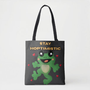 Bolso De Tela Mantén la Esperanza Rana Divertida Pun Funny Regal