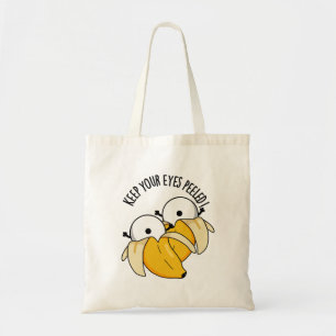 Bolso De Tela Mantén Los Ojos Pelados Gracioso Pun De Béisbol