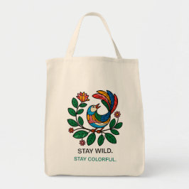 Bolso De Tela Mantén tu esencia salvaje y colorida
