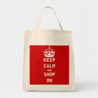 BOLSO DE TELA MANTENER CALMA Y COMPRAR