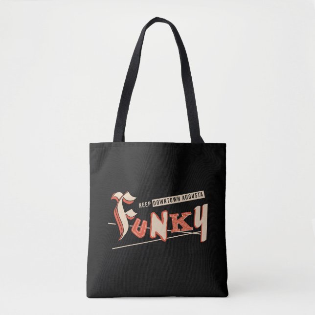 Bolso De Tela Mantener el centro de Augusta Funky Tote (Anverso)