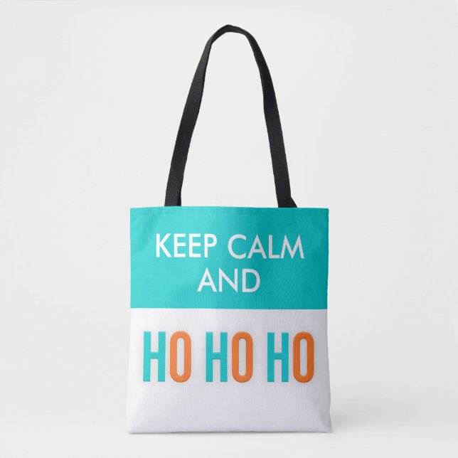 Bolso De Tela Mantener La Calle Y Los Navidades De HO HO HO Toca (Anverso)