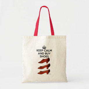 Bolso De Tela Mantener la calma compre zapatos