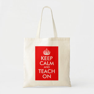Bolso De Tela Mantener la calma y enseñar