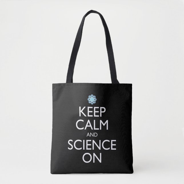 Bolso De Tela Mantener La Calma Y La Ciencia En (Anverso)