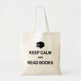 Bolso De Tela Mantener la calma y leer libros